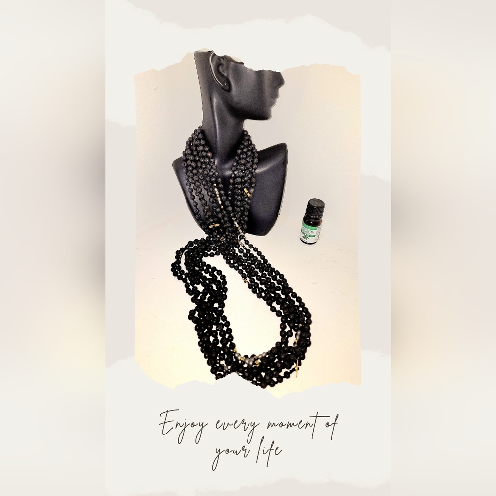 Lava Stone Necklace w/ Essential Oil